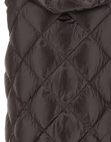 MAX MARA THE CUBE Gilet imbottito in tela antigoccia BROWN Donna 