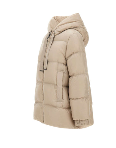 MAX MARA THE CUBE Piumino "Seia" in tela antigoccia BEIGE Donna 