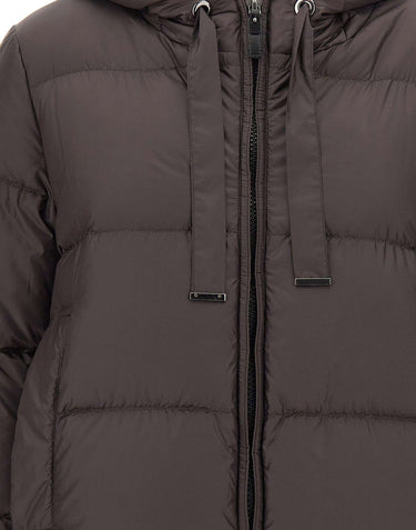 MAX MARA THE CUBE Piumino "Seia" in tela antigoccia BROWN Donna 