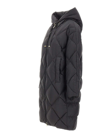 MAX MARA THE CUBE Piumino midi in tela antigoccia BLACK Donna 