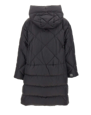 MAX MARA THE CUBE Piumino midi in tela antigoccia BLACK Donna 