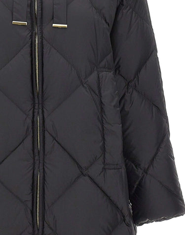 MAX MARA THE CUBE Piumino midi in tela antigoccia BLACK Donna 