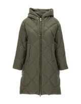 MAX MARA THE CUBE Piumino midi in tela antigoccia GREEN Donna 