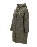 MAX MARA THE CUBE Piumino midi in tela antigoccia GREEN Donna 