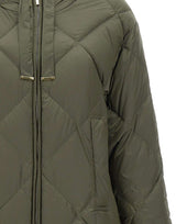 MAX MARA THE CUBE Piumino midi in tela antigoccia GREEN Donna 