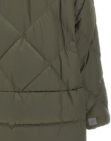 MAX MARA THE CUBE Piumino midi in tela antigoccia GREEN Donna 