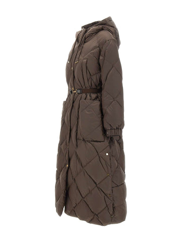 MAX MARA THE CUBE Piumino "Abete" BROWN Donna 