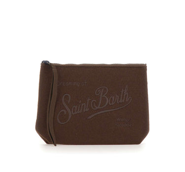 MC2 SAINT BARTH Pochette "Aline Felt" BROWN Unisex 