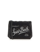 MC2 SAINT BARTH Pochette "Aline Velvet Paillettes" BLACK Donna 