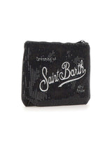 MC2 SAINT BARTH Pochette "Aline Velvet Paillettes" BLACK Donna 