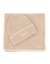 MC2 SAINT BARTH Set sciarpa e cappello in lana merinos BEIGE Uomo 