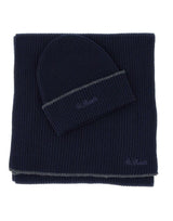MC2 SAINT BARTH Set sciarpa e cappello in lana merinos BLUE Uomo 