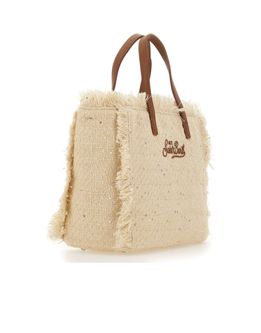 MC2 SAINT BARTH Borsa a mano "Colette Tweed" BEIGE Donna 