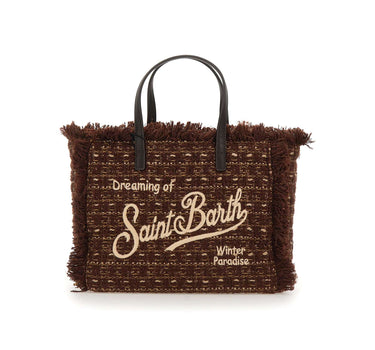 MC2 SAINT BARTH Borsa a mano "Colette Tweed" BROWN Donna 