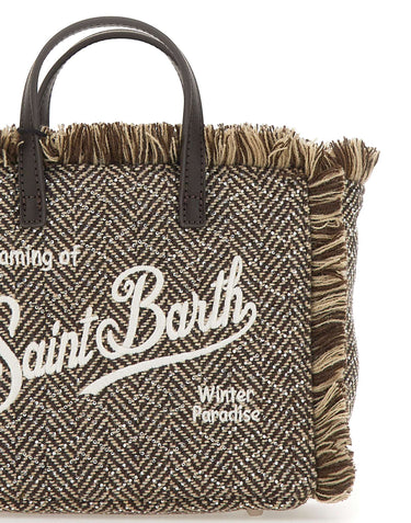 MC2 SAINT BARTH Borsa a mano "Vanity Mini Wool" BROWN Uomo 