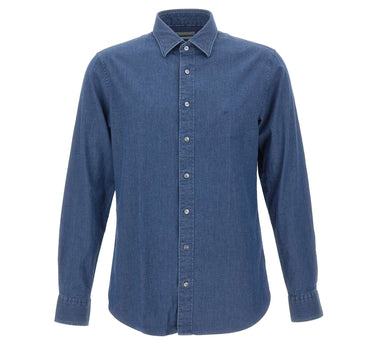 MICHAEL MICHAEL KORS Camicia in denim slim BLUE Uomo 