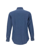 MICHAEL MICHAEL KORS Camicia in denim slim BLUE Uomo 