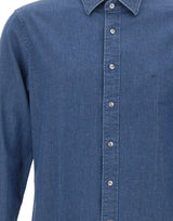 MICHAEL MICHAEL KORS Camicia in denim slim BLUE Uomo 