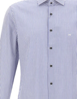 MICHAEL MICHAEL KORS Camicia in popeline di cotone a righe Bengal MULTICOLOR Uomo 