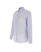 MICHAEL MICHAEL KORS Camicia in cotone dobby Light Blue Uomo 