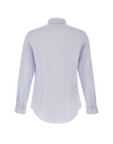 MICHAEL MICHAEL KORS Camicia in cotone dobby Light Blue Uomo 