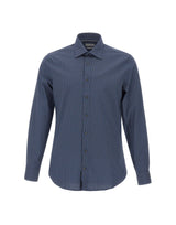 MICHAEL MICHAEL KORS Camicia slim fit con micro fantasia BLUE Uomo 