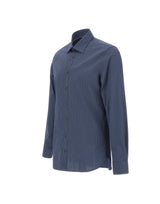 MICHAEL MICHAEL KORS Camicia slim fit con micro fantasia BLUE Uomo 