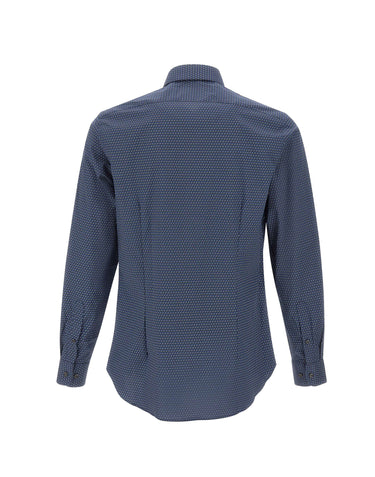 MICHAEL MICHAEL KORS Camicia slim fit con micro fantasia BLUE Uomo 