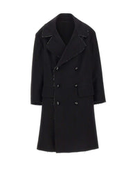 MM6 MAISON MARGIELA Cappotto in lana con bordi grezzi BLACK Donna 