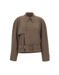 Giacca in misto lana con cintura S52AM0361 M35436123 MM6 MAISON MARGIELA 