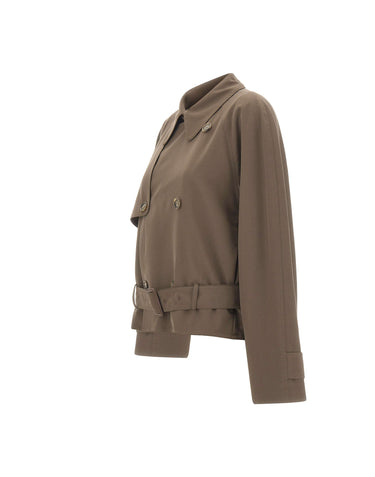 Giacca in misto lana con cintura S52AM0361 M35436123 MM6 MAISON MARGIELA 