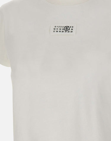 MM6 MAISON MARGIELA T-shirt in cotone "Numeric" WHITE Donna 