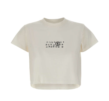 T-shirt crop con Numeric logo S52GC0369 M20258101 MM6 MAISON MARGIELA 