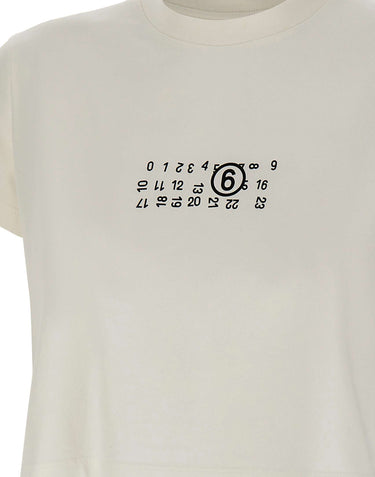 T-shirt crop con Numeric logo S52GC0369 M20258101 MM6 MAISON MARGIELA 