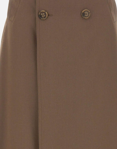 Gonna a portafoglio in misto lana S52ME0035 M35436123 MM6 MAISON MARGIELA 