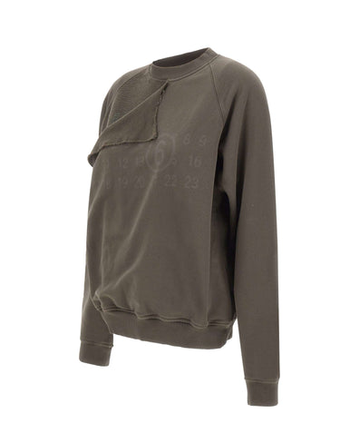 MM6 MAISON MARGIELA Felpa con dettaglio trompe l'oeil GREY Donna 