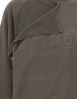 MM6 MAISON MARGIELA Felpa con dettaglio trompe l'oeil GREY Donna 