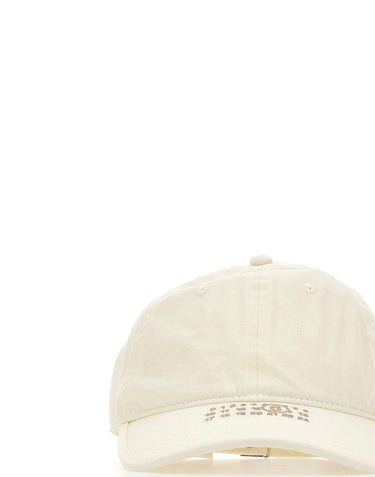 MM6 MAISON MARGIELA Cappello da baseball in cotone WHITE Donna 