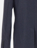 MM6 MAISON MARGIELA Blazer in lana con orli sfrangiati BLUE Uomo 