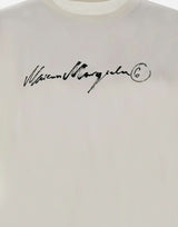 MM6 MAISON MARGIELA T-shirt con firma Margiela WHITE Uomo 