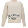 MM6 MAISON MARGIELA Felpa con stampa logo BEIGE Uomo 