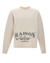 MM6 MAISON MARGIELA Felpa con stampa logo BEIGE Uomo 