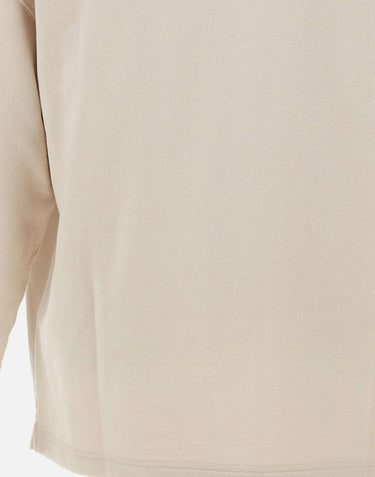 MM6 MAISON MARGIELA Felpa con stampa logo BEIGE Uomo 