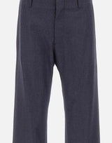 MM6 MAISON MARGIELA Pantaloni in lana con orli sfrangiati BLUE Uomo 