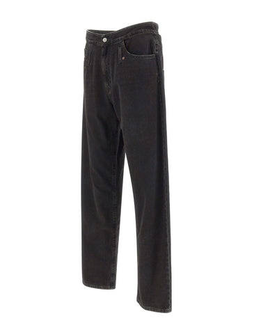 MM6 MAISON MARGIELA Jeans a gamba dritta BLACK Uomo 