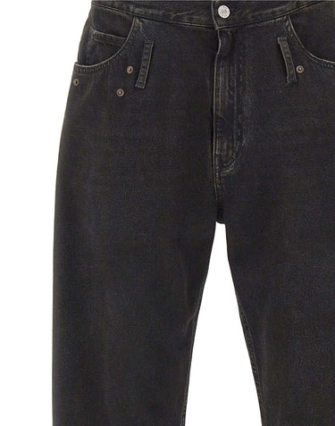 MM6 MAISON MARGIELA Jeans a gamba dritta BLACK Uomo 