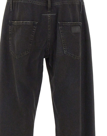 MM6 MAISON MARGIELA Jeans a gamba dritta BLACK Uomo 