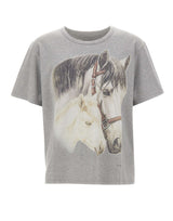 MM6 MAISON MARGIELA T-shirt con stampa cavalli GREY Uomo 