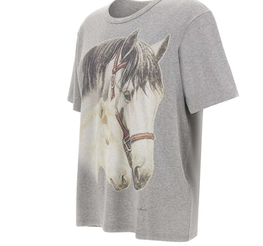 MM6 MAISON MARGIELA T-shirt con stampa cavalli GREY Uomo 
