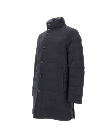 MONTECORE Parka trapuntato in lana BLUE Uomo 